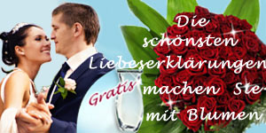 Ihre Liebeserklärung mit einem Strauß Blumen