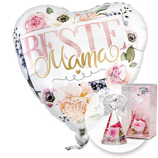 Ballon “Beste Mama” und Dreamlight Rosen-Engel