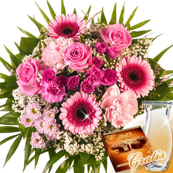 Blumengruß “Spätsommer” inkl. Vase & Prosecco