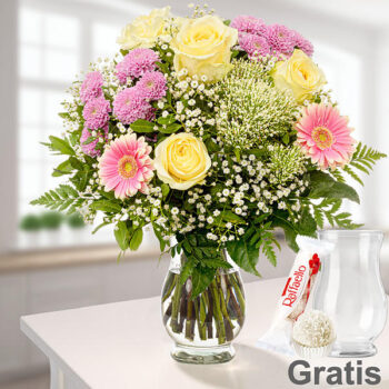 Blumenstrauss_Blumenfreude_mit_Ferrero_Rocher