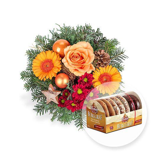 Blumenstrauß „Winterbote“ und Nürnberger Lebkuchen