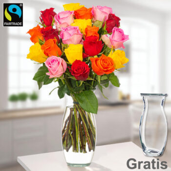 Bunte_FairtradeRosen_im_Bund_inkl_Vase
