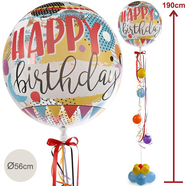 Extra großer Ballon  Happy Birthday (190cm)