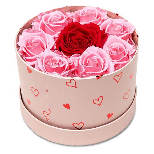 Romantik-Box mit traumhaften Infinity Rosen