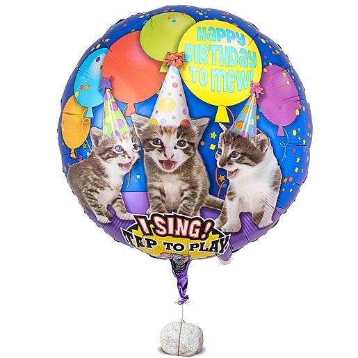 Singender Ballon Cats für Geburtstagsgrüße