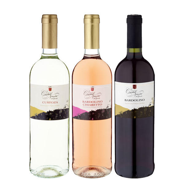 Weiß, Rosé, Rot: Weinset Gardasee